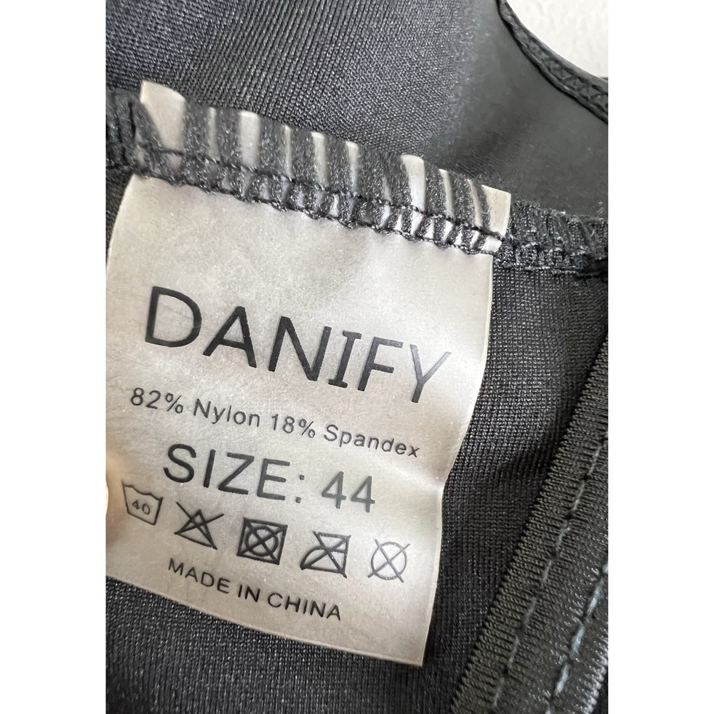 Danify Swim Dress Black Swimsuit Skirted One Piece Size 44 Modest - Picture 9 of 11